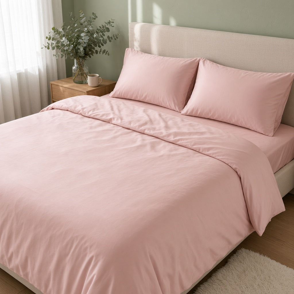 Earth Friendly Bamboo Duvet Cover - Sakura Pink
