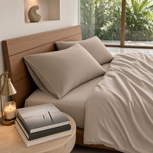 Earth Friendly Bamboo Sheets, Basic Set - Latte