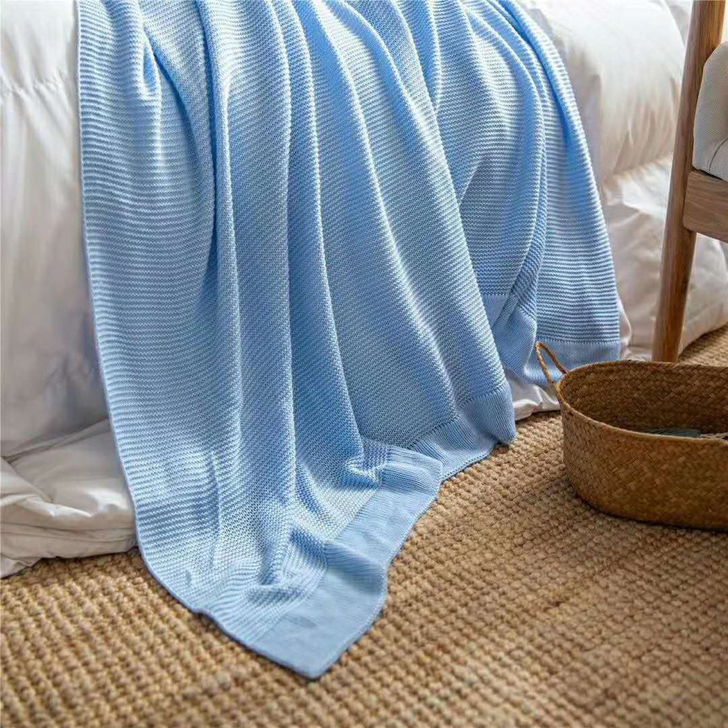 Bamboo Knitted Throw Blanket