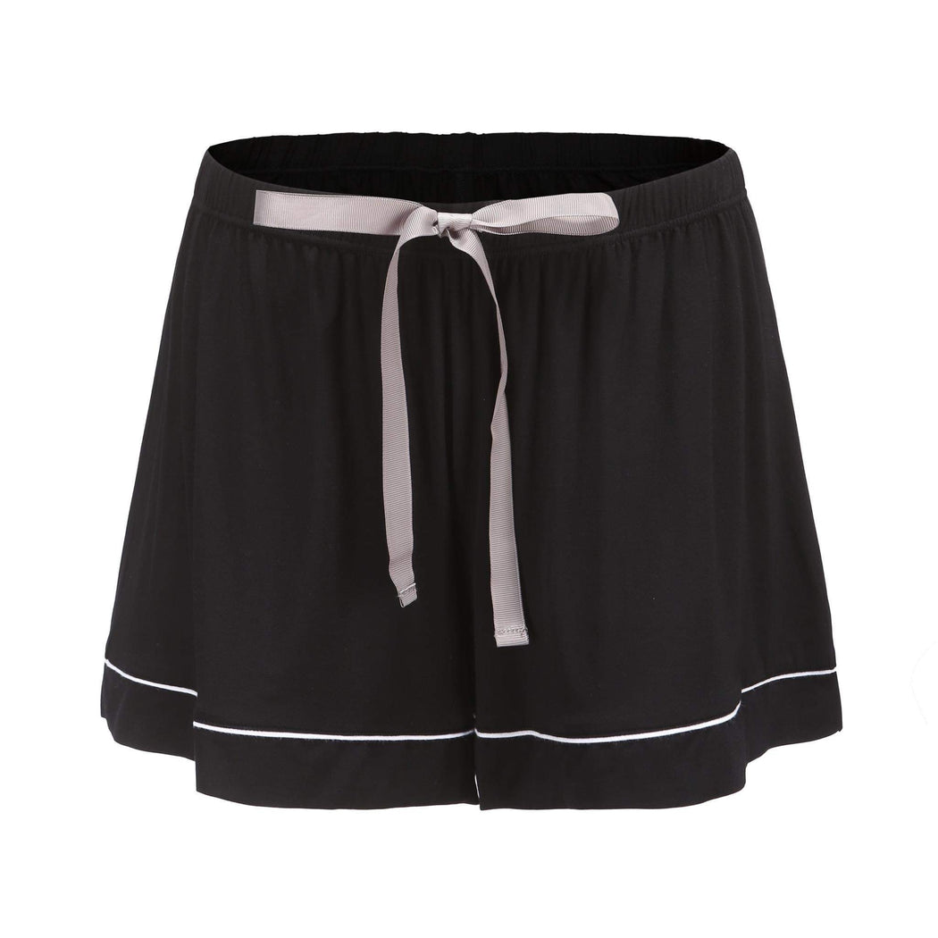 Myrtle Bamboo Pajama Shorts Set - Black