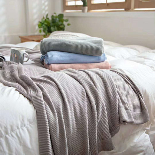 Bamboo Knitted Throw Blanket
